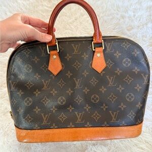 Louis Vuitton Monogram Brown Handbag Alma PM style